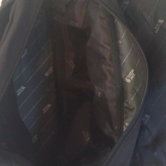 Western Pack Black/Brown Ballistic Nylon Messenger Bag/Satchel - Picture 11 of 16